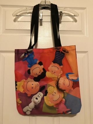 Snoopy,  Charlie Brown & Some Of The Peanuts Gang Colorful Tote Bag