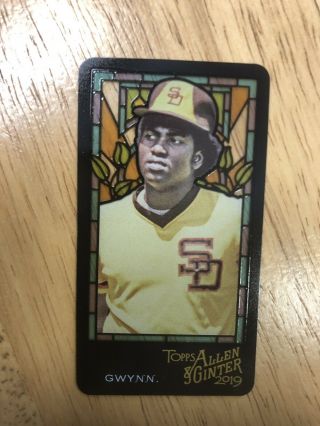 Tony Gwynn 2019 Allen & Ginter Stained Glass Mini Short Print From Rip Card 399