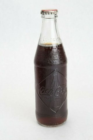 1967 Straight Diamond Embossed Coca Cola 10oz Coke Bottle Soda Sb - 0117