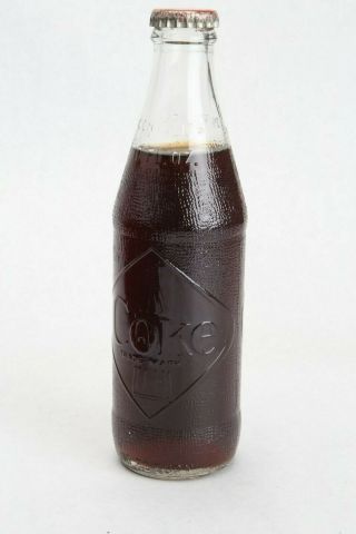 1967 Straight Diamond Embossed Coca Cola 10oz Coke Bottle Soda SB - 0117 2