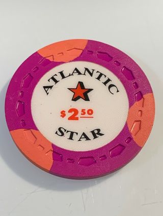 Atlantic Star Cruise Ship $2.  50 Casino Chip 3.  99