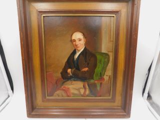 Framed Oil Painting Portrait Of Sitting Man Signed By Artist Compton Dated 1880