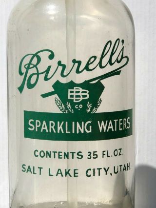 Vintage Seltzer Bottle.  Birrell 