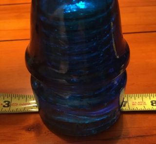 COBALT BLUE GLASS INSULATOR Patent May 2 1893 Dec 19 1871 Nameless 6