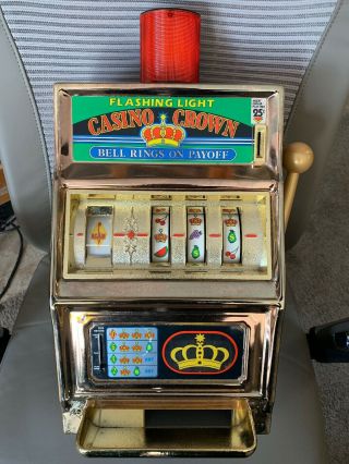 Waco Casino Crown Slot Machine With Flashing Light And Bell Rings On Payoff Wow