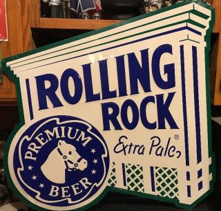 Rolling Rock Beer Huge 35 " X 34 " Extra Pale Horse Logo Advertising Sign