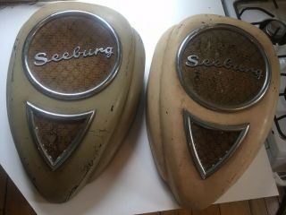 Two Seeburg Teardrop Jukebox Speakers For Restoration Or Parts - Make Offer