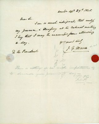 James Knox Polk Signed Letter To And From His Ag John Y Mason Psa Dna