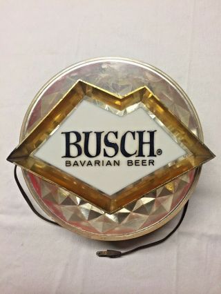 Vintage Advertising Busch Bavarian Lighted Motion Beer Sign With Color Wheel Nr
