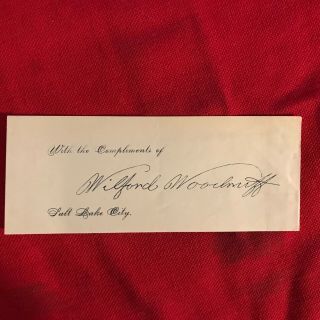 Lds Saint•president Wilford Woodruff Signed Autographed Presentation Note Mormon