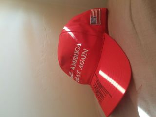 PRESIDENT DONALD TRUMP AUTOGRAPHED MAKE AMERICA GREAT AGAIN RED HAT MAGA 3
