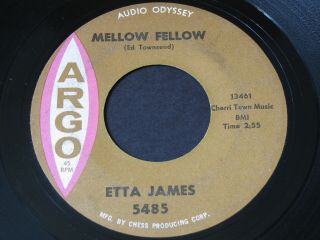 Etta James Mellow Fellow / Bobby Is His Name Argo Northern Soul R&b 45 Hear