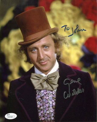 Gene Wilder Authentic Signed 8x10 Color Photo,  Jsa Willy Wonka To John