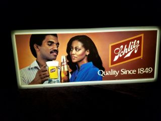 Schlitz Beer Bar Light Up Sign.  " Quality Since 1849 "