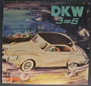 1953 - 1954 Dkw Auto Union 3=6 12pg Brochure Coupe Cabriolet Wagon