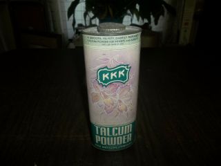 Vintage Rare Kkk Talcum Powder Tin Keokuk Iowa Advertising Health Collectible