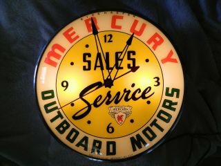 Pam Clock Mercury Outboard Motors Circa 1950 