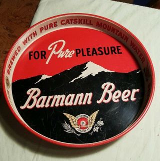 Peter Barmann Brewing Co Catskill Mount.  Kingston Ny Beer Tray Ale Lager Brew 12 "