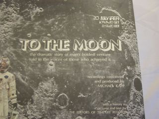 TO THE MOON LP BOX SET WITH HARDBACK BOOK TIME LIFE 1969 NEIL ARMSTRONG 5