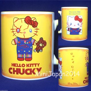 Hello Kitty X Chucky Design 11 Oz Cup Coffee Mug Ladykitty Cute