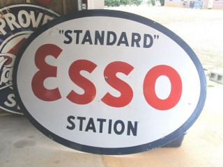 Vintage Porcelain Esso Standard Station/dealer Single Sided Sign 7 
