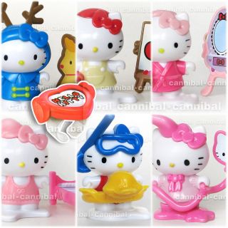 Kinder Joy - Hello Kitty - Surprise Egg Toy - 6 Figures,  Ring Set - China Bpz