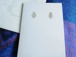 Prince Charles and Princess Diana - rare hand signed Christmas card 1989 5