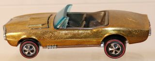Dte 1968 Hot Wheels Redline 6212 Metallic Gold Custom Firebird W/brown Int
