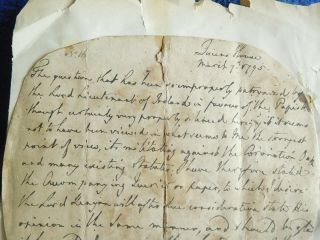 King George III rare hand wrtten and signed letter 2