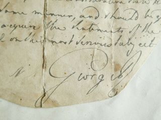 King George III rare hand wrtten and signed letter 4