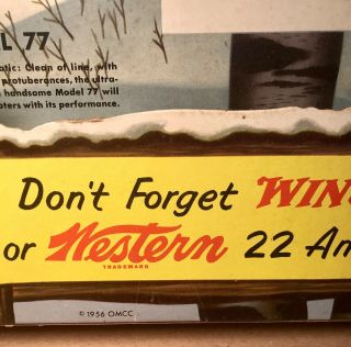Rare 1956 Winchester 22 Time Payment Plan Store Die Cut 3D Easel Back Display 7