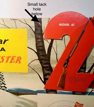 Rare 1956 Winchester 22 Time Payment Plan Store Die Cut 3D Easel Back Display 9