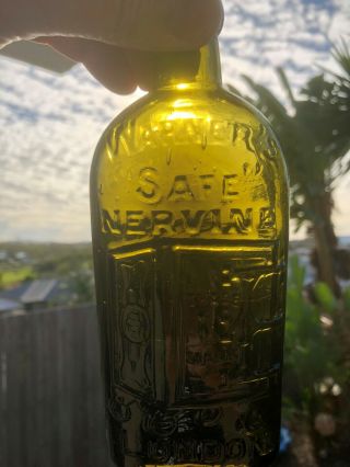 Warners Safe Cure Nervine Green Bottle