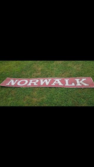 Rare Norwalk Truck Line Metal Sign