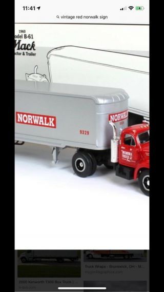 Rare Norwalk Truck Line Metal Sign 7