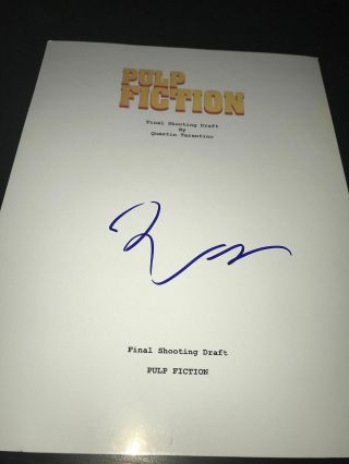 Quentin Tarantino Signed Autograph Script Screenplay Pulp Fiction In Person Ny D