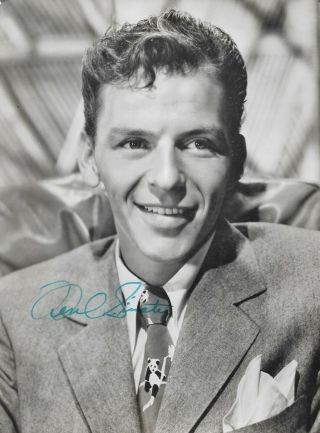 Frank Sinatra Hand - Signed 1950s Vintage 8” X 6” Portrait