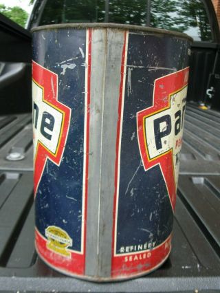 RARE Antique Vintage Paralene PENNSYLVANIA Motor Oil 5 Quart Tin Can 5