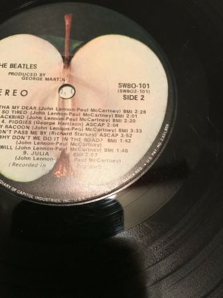 The Beatles White Album Lp Low Number 6 Error Scranton 1968 First Press 0031338 12