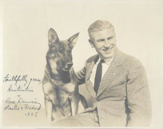 Lee Duncan (rin Tin Tin) Hand - Signed 1920s Double - Weight 7.  5” X 9 " Portrait