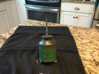 Rare 1950’s Vintage John Deere Green Oil Can - Hard To Find/very