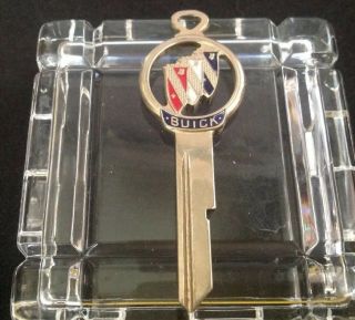 Rare Vtg Buick Key Classic Logo Crest Key - 1950s - 1960s Blank - Gold Plated