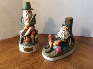 2 Old Rip Van Winkle Distillery Whiskey Decanter Collector Limited Edition 1975
