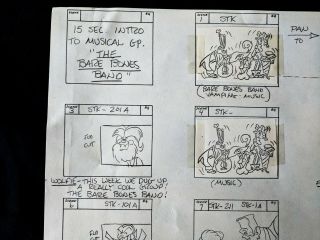Groovie Goolies 1970 Animation Production Hand Drawn 15 Second STORYBOARD 1 Page 2