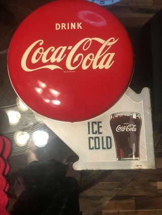 Rare Coca - Cola Double Button Flange
