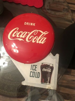 Rare Coca - Cola Double Button Flange 9