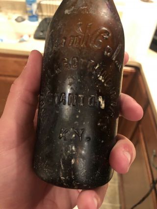 Vintage RARE Amber Cola Soda Bottle Stanton Kentucky KY Pop Bottling 8