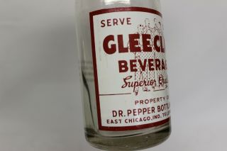 Glee Club Beverage Soda Bottle,  Dr.  Pepper Bottling East Chicago,  Indiana 1948 3