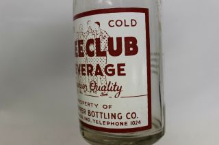 Glee Club Beverage Soda Bottle,  Dr.  Pepper Bottling East Chicago,  Indiana 1948 4