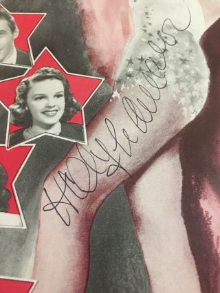 Hedy Lamarr Signed Sheet Music “Ziegfeld Girl” Actress 2